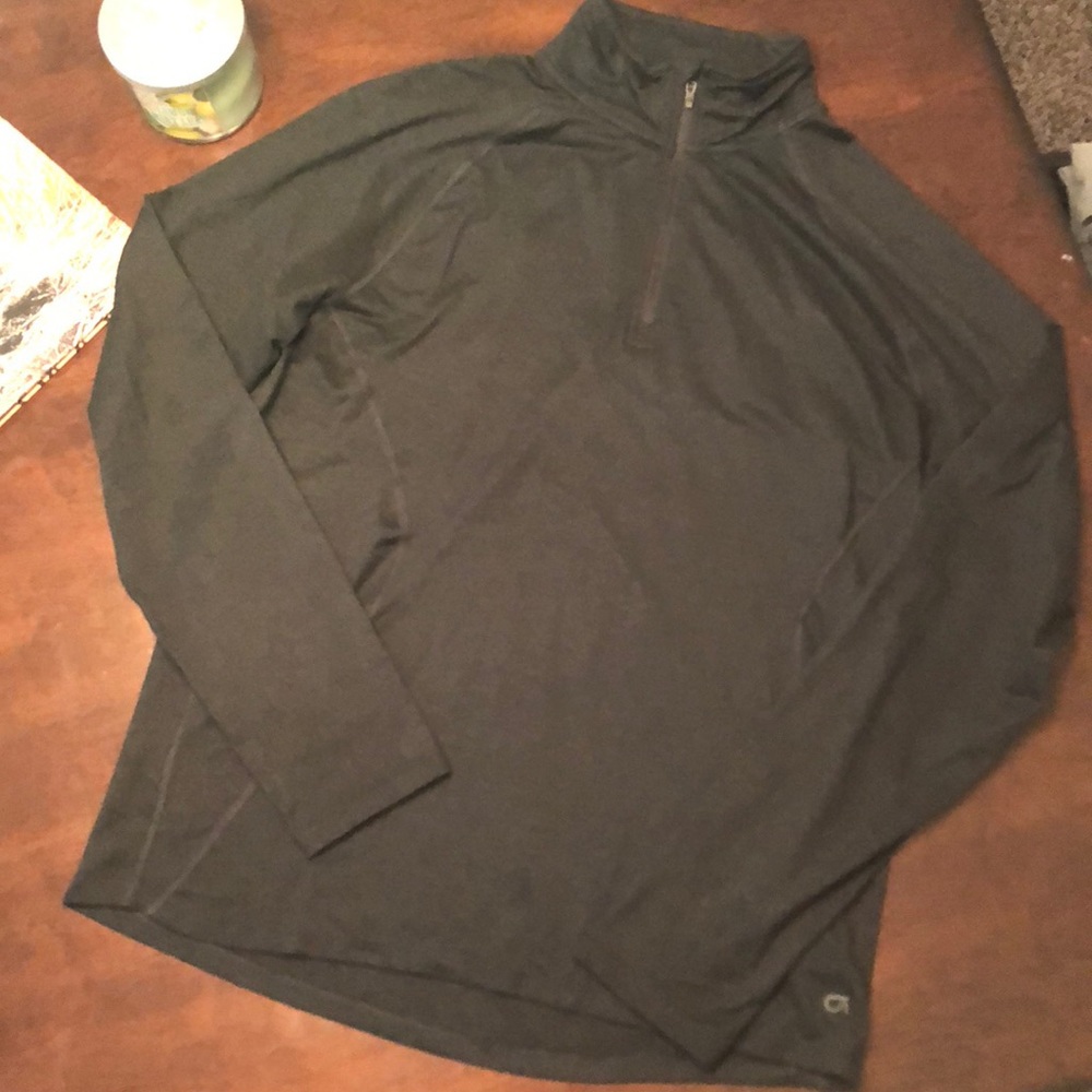 GapFit Men’s Black Brushed Tech Jersey Quarter Zip